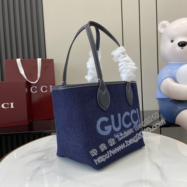 Gucci專櫃古馳最新款Totissima系列小號托特包字母肩背包 jh2605型號：820496